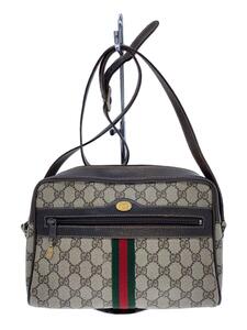 GUCCI◆ショルダーバッグ/PVC/BEG/総柄/72.001.4071/オールドグッチ/内部劣化