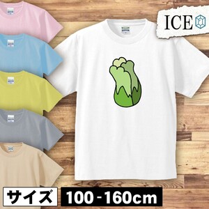 白菜 キッズ 半袖 Tシャツ 男の子 女の子 ボーイズ ガールズ プリント 綿 おもしろ 面白い ゆるい トップス ジュニア かわいい100 110 120