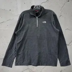 THE NORTH FACE ハーフジップ フリース プルオーバー グレー 古着