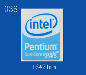 即決038【 Pentium Dual-Core 】エンブレムシール追加同梱発送OK■ 条件付き送料無料 未使用