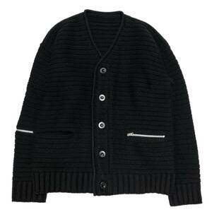 sacai サカイ　21AW Zip Detail Cardigan ブラック サイズ:2