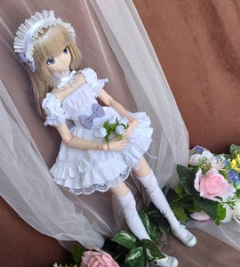 アゾン４５用の服AF310（１０・小花紫）ＭＤＤ・ＤＤＰ・オビツ５０にも