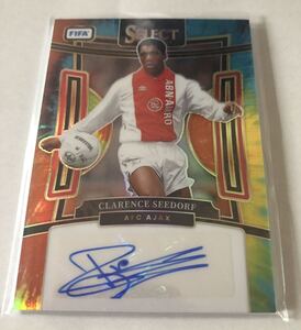 06/25 ユニフォームナンバー Panini 23-24 Select Fifa Clarence Seedorf auto Ajax クラレンス・セードルフ アヤックス ACミラン