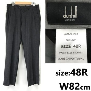 美品/ポルトガル製★ダンヒル/dunhill★スラックス/タックパンツ【メンズ48R/股下76cm/秋冬/ダークグレー千鳥格子】ズボン/Trouser◆pBH906