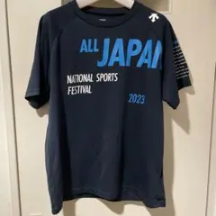 DESCENTE 陸上Tシャツ 2023 鹿児島国体 ネイビー 陸上用シャツ