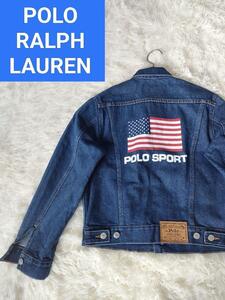 BTSジョングク着　Polo Sport デニムジャケット　星条旗　usa　ポロスポーツ　POLO RALPH LAUREN SPORT　RRL RLX