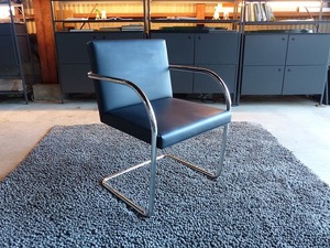 ④Knoll ノル社製｜ミース ファン デル ローエ ｜ブルーノチェア チューブラー｜レザー｜美品｜37万円相当