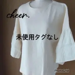 cheer タグなし未使用   異素材♡変わり袖 生成色 カットソー