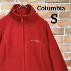 Columbia ジップアップ フリースジャケット レッド S