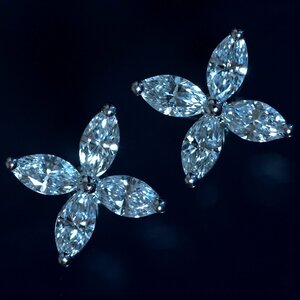 F3824【Tiffany&Co. 1837】最新モデル定価2013000円 ティファニー ビクトリア ミディアム 天然絶品D 最高級Pt950無垢セレブリティピアス