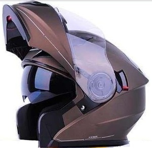 システムヘルメット フリップヘルメット マットブラウン XL インナーバイザー付 サンバイザー 新品 ビニール取外有 YEMA 同梱不可