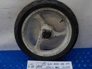 d322●○(7)GSX-R250　中古　スズキ　リアホイール　純正　17×3.00　6-11/20（か）