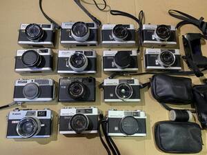 【14個】Canon Canonet QL17 G-III/Minolta HI-MATIC E/F/Black/Konica C35/カメラ 動作未確認 まとめて ジャンク セット まとめ (122)