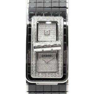 シャネル コード・ココ ダイヤ ブランドオフ CHANEL ステンレススチール 腕時計 SS/セラミック 中古 レディース