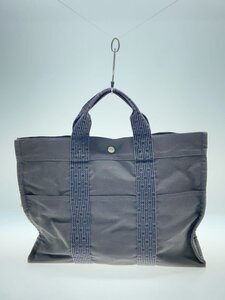 HERMES◆トートバッグ/キャンバス/GRY