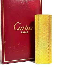 １円スタート Cartier カルティエ ライター ガスライター ゴールド オーバル 喫煙具 ローラーガスライター 5779 箱付き