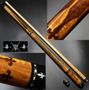 ◆Josey Custom Cues 1999年/ジョーシー スネークウッド 14山 本革グリップ★超美品