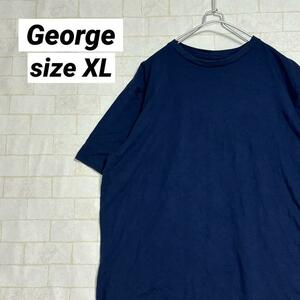 Tシャツ 半袖 無地 ビックシルエット オーバーサイズ ネイビー XL メンズ 2639