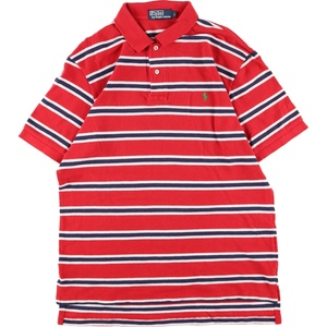 古着 ラルフローレン Ralph Lauren POLO by Ralph Lauren 半袖 ボーダー ポロシャツ メンズL /eaa343323