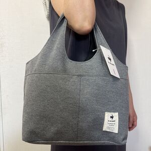 ★ルコック le coq sportif 新品 軽量 収納力 シンプル トートバッグ ハンドバッグ バッグ 鞄 かばん BAG 濃灰 [36104-030] 一 六★QWER