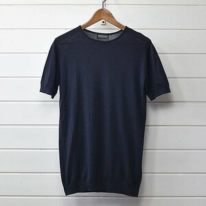 JOHN SMEDLEY ジョンスメドレー BELDEN 半袖 ニットTシャツ ネイビー S ｜24j2563