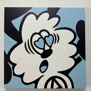 vick love 2 Blue ブルー 2023年 キャンバス作品 60 x 60 cm 現代アート 村上隆 KYNE 草間彌生