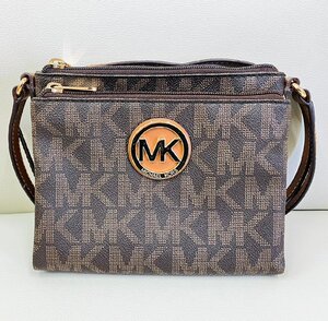 【送料無料】MICHAEL KORS マイケルコース 35F3GFTC3B シグネチャー レザー ショルダーバッグ ブラウン系 ゴールド金具 クロスボディ