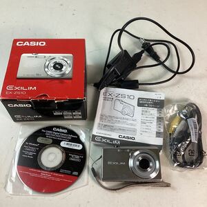 Tn311 CASIO EX-ZS10 デジタルカメラ シルバー 元箱 CD ケーブル 充電器 説明書 付き 動作確認済 中古