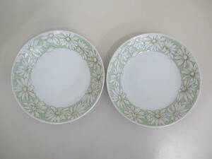 F20 TABLE WARE たち吉 中皿 2枚セット レトロ レア 陶磁器 花柄 TACHIKICHI