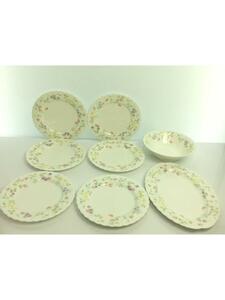 Noritake◆プレート/8点セット/ベリーフィールド/26.5cm、37cm、24cmセット/ホワイト