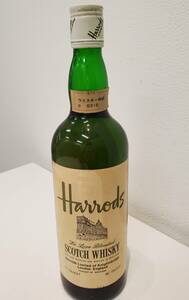 【未開栓】Harrods 旧ボトル スコッチウイスキー　750ml 43%　ハロッズ　オールド ボトル 古酒　※品質保証無し