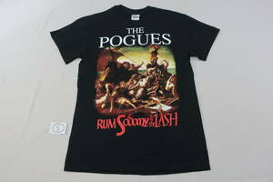 ★パケット発送/同梱・値下不可【送400円】6536　THE POGUES　ポーグス　メンズ　バンドTシャツ　カットソー　ロック　綿100％　S　黒