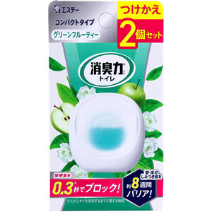 【まとめ買う】消臭力 コンパクト トイレ用 つけかえ グリーンフルーティーの香り 6mL×2個セット×10個セット