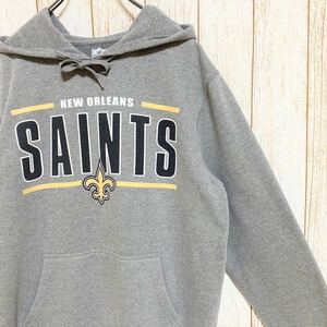 NFL NewOrleans Saints ニューオーリンズ・セインツ プリント スウェット パーカー M USA古着 アメリカ古着