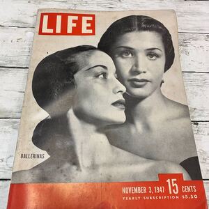 【長期保管品】洋書 LIFE 1947年11月3日号 LIFE誌 ライフ誌 洋雑誌 ビンテージ レトロ 雑誌 広告 ポスター コレクター