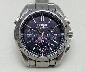 SEIKO セイコー 8B82-OAEO クロノグラフ 電波ソーラー メンズ 腕時計 動作未確認