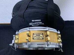 送料無料 状態良 後期型 YAMAHA MSD-0104 Maple Custom 14×4 ヤマハ メイプルカスタム スネア ケース付 日本製 ドラム dw 