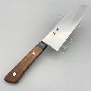 慶長 包丁 庖丁 刃渡り 約17cm 全長 約29.5cm 牛刀 万能 三徳 和包丁 両刃 片刃 刃物 調理器具 料理道具 切れ味良好 スチール 木柄 