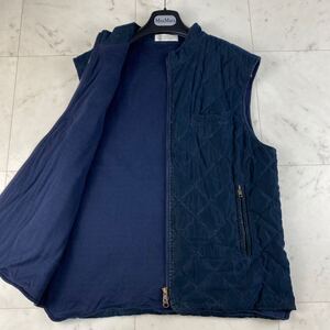 希少L〜XL相当◎BRUNELLO CUCINELLI ブルネロクチネリ キルティングベスト ジレ ダブルジップ ジップアップ ネイビー 紺色 メンズ 紳士服 