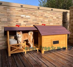 新入荷★高品質 犬小屋 犬舎 ドアと窓付きの犬用犬小屋 保温防寒 通気性 ペットハウス 中型犬用 屋外ハウス ケージ ドッグハウス