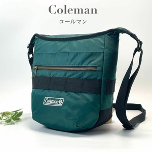 Coleman コールマン ウォーカーショルダー６ ショルダーバッグ サコッシュ 斜め掛け 肩がけ グリーン 緑 軽量 男女兼用 ロゴ アウトドア 