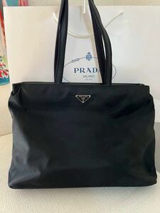 美品　PRADA プラダ　テスートナイロン　トートバッグ　ブラック