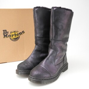 GP8410*Dr.Martens ドクターマーチン PASHA パシャ UK5 スエードレザー 内ボア 2way ブーツ ブラック系メタリック