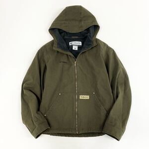 Fa27 Columbia コロンビア TIMBER GRIT Ⅱ hooded jacket フーデットジャケット コットンパーカー L フルジップ◯ カーキ メンズ 