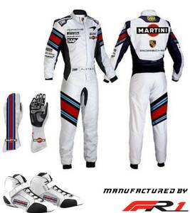 海外 送料込み 　高品質　マルティニ レーシング.　MARTINI Racing　Sparco レーシングスーツ グローブ　シューズ　3点セット　サイズ各種