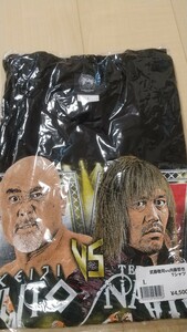 武藤敬司引退試合 TシャツLサイズ 武藤、内藤デザイン 会場限定フライヤーセット