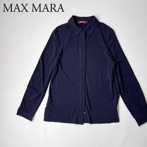 良品 MAX MARA Studio マックスマーラステュディオ ブラウス　シャツ トップス　ストレッチ　長袖 レディース