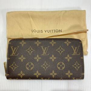 LOUIS VUITTON ルイヴィトン モノグラム ジッピーウォレット 長財布 M60017 ブラウン ラウンドファスナー サイフ 保存袋付 超美品