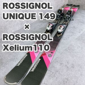 ROSSIGNOLロシニョール UNIQUE 149センチ×バイン　Xelium110 レディーススキー2点セット