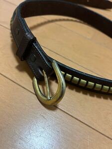 made in USA Tory Leather belt トリー クリンチャー レザー ベルト スタッズ cow 牛革